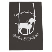 ラブラドールドッグ赤ちゃんシャワーラボグレ男女兼用イ ミディアムペーパーバッグ (裏面)