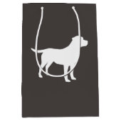 ラブラドールドッグ赤ちゃんシャワーラボグレ男女兼用イ ミディアムペーパーバッグ (正面)