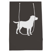 ラブラドールドッグ赤ちゃんシャワーラボグレ男女兼用イ ミディアムペーパーバッグ (裏面)