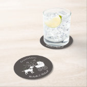 ラブラドールドッグ赤ちゃんシャワーラボグレ男女兼用イ ラウンドペーパーコースター (インサイチュ)