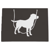 ラブラドールドッグ赤ちゃんシャワーラボグレ男女兼用イ ラージペーパーバッグ (正面)