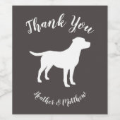 ラブラドールドッグ赤ちゃんシャワーラボグレ男女兼用イ ワインラベル (シングルラベル)