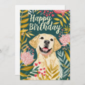 ラブラドールハッピーバースデー シーズンカード (正面/裏面)