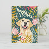 ラブラドールハッピーバースデー シーズンカード (スタンド正面)