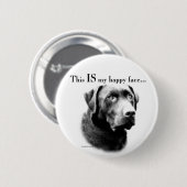 ラブラドールハッピー顔 缶バッジ (正面&裏面)