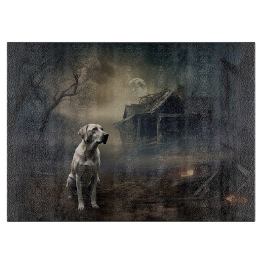 ラブラドールハロウィンホラー カッティングボード (正面)