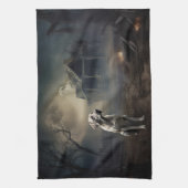 ラブラドールハロウィンホラー キッチンタオル (縦)