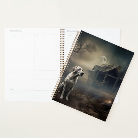 ラブラドールハロウィンホラー プランナー手帳 (ディスプレー)