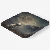 ラブラドールハロウィンホラー ペーパープレート (傾斜あり)