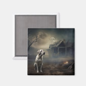 ラブラドールハロウィンホラー マグネット (正面/裏面)