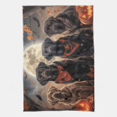 ラブラドールハロウィン不気味 キッチンタオル (縦)