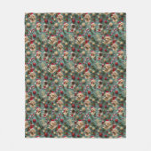 ラブラドールパターンクリスマス フリースブランケット (正面)