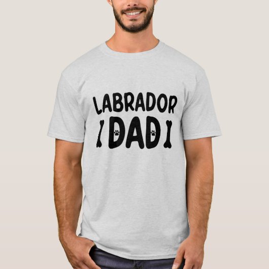 ラブラドールパパおもしろい犬引用文 Tシャツ (正面)