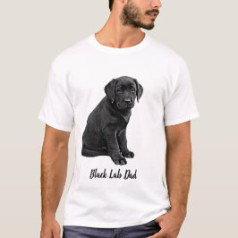 ラブラドールパパ – 父の日かわいい犬 – ブラックラボパパ Tシャツ