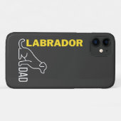 ラブラドールパパ、犬のパパギフト、ラブラドールレトリエバードッグ Case-Mate iPhoneケース (裏面(横))