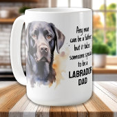 ラブラドールパパ- Black Lab Dog Lover - Faters Day コーヒーマグカップ