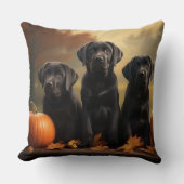 ラブラドールパピーオータムデライトカボチャ クッション (正面)