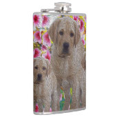 ラブラドールパピー絵を描ズ油、 フラスク (右)