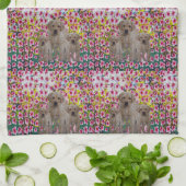 ラブラドールパピー絵を描油、ティータオル キッチンタオル (折り畳み)