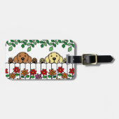 ラブラドールパーソナライズされたデュオウォッチングユアラッゲージタグ ラゲッジタグ (正面横)