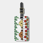 ラブラドールパーソナライズされたデュオウォッチングユアラッゲージタグ ラゲッジタグ (正面縦)