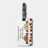 ラブラドールパーソナライズされたデュオウォッチングユアラッゲージタグ ラゲッジタグ (裏面縦)