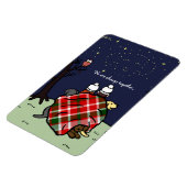 ラブラドールパーソナライズされたファミリーとスカイ マグネット (左側)