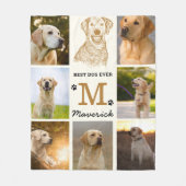 ラブラドールパーソナライズされた犬 フリースブランケット (正面)