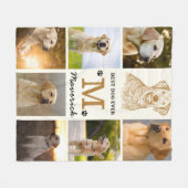 ラブラドールパーソナライズされた犬 フリースブランケット (正面(横))