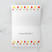 ラブラドールパーティー絵を描の誕生日カード カード (内部)