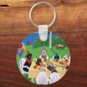 ラブラドールパーティー キーホルダー (正面)