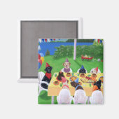 ラブラドールパーティー マグネット (正面/裏面)