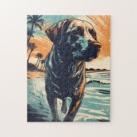 ラブラドールビーチ ジグソーパズル (縦)