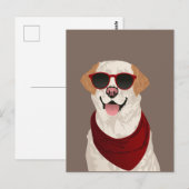 ラブラドールファンキー取得愛犬家 ポストカード (正面/裏面)