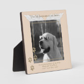 ラブラドールフォトメモリアルエンジェルウィングズポープリント フォトプラーク (正面)