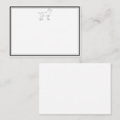 ラブラドールフラットノートカード ノートカード (正面/裏面)