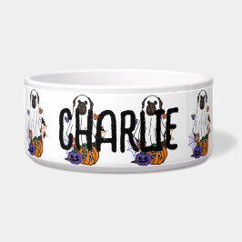 ラブラドールブラウンハロウィーン幽霊ドッグ ボウル