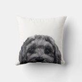 ラブラドールブラックオリジナル絵画ズバイミアルト クッション (裏面)