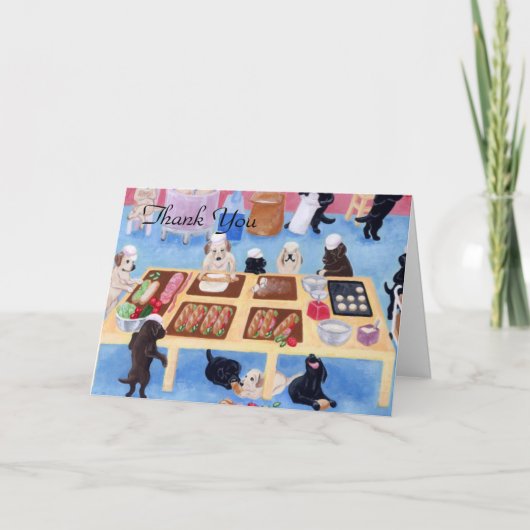 ラブラドールベーカリーありがとう サンキューカード (正面)