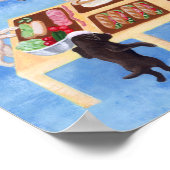 ラブラドールベーカリーアートワーク ポスター (角)