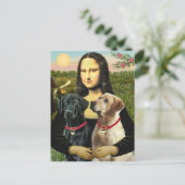 ラブラドールペア(B+Y) – モナリザ ポストカード (スタンド正面)