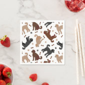 ラブラドールボーンズとポーズ スタンダードカクテルナプキン (インサイチュ)