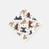 ラブラドールボーンズとポーズ スタンダードカクテルナプキン (角)