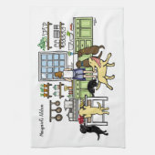 ラブラドールママの台所 キッチンタオル (縦)