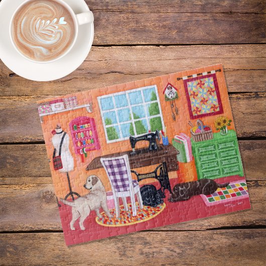 ラブラドールママの裁縫ルーム ジグソーパズル