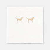 ラブラドールママ私は動物ギフト大好き スタンダードカクテルナプキン (正面)