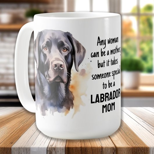 ラブラドールママ – Black Lab Dog Lover - Mothers Day コーヒーマグカップ