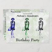 ラブラドールモンロー-スタイル招待テンプレート 招待状 (正面/裏面)