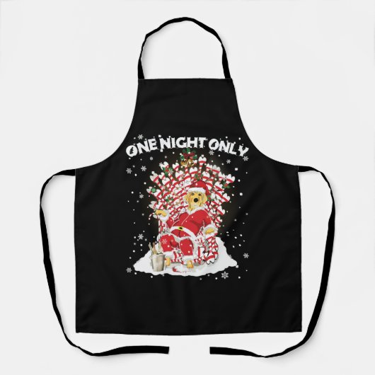 ラブラドールラバーズクリスマスドッグおもしろTシャツ エプロン (正面)