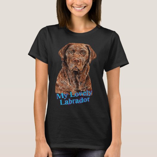 ラブラドールラブリーショコラ犬 Tシャツ (正面)